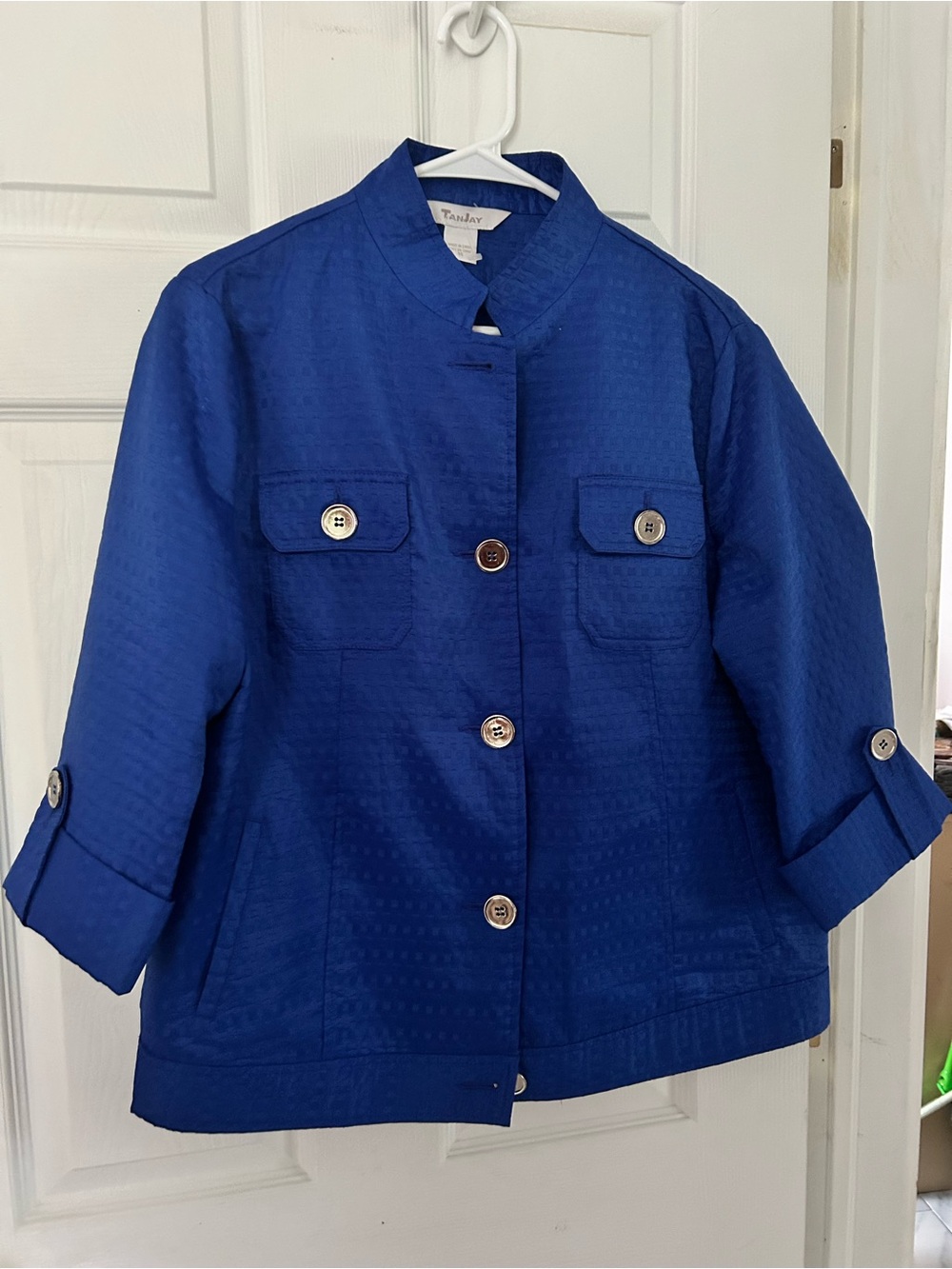 4/$100 TanJay Girls' Cobalt Blue Button Jacket size 14